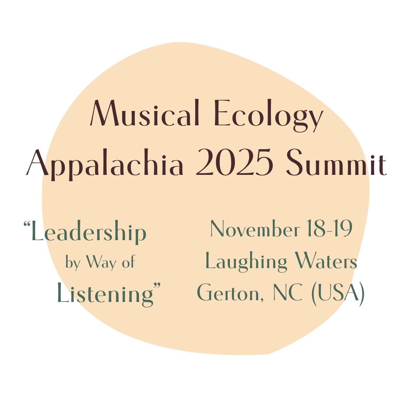 "Listening by Way of Leadership" Musical Ecology Appalachia Summit